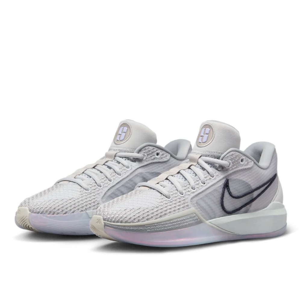 Nike Light Gray and White Athletic Shoes